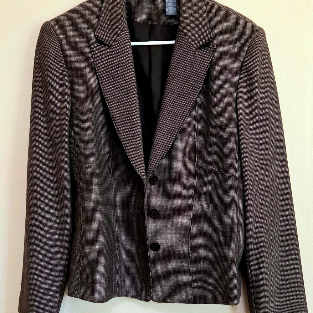 Women - Hillard & Hansons - Brown Blazer - Size 12 - Made In El Salvador